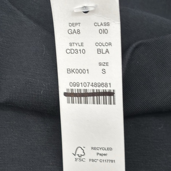 J. Crew Asymmetrical off-the-shoulder top stretch cotton blend black S NWT CD310 - Picture 5 of 11